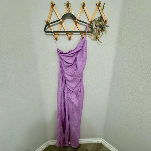 Suboo Purple Slit Cocktail Gala Formal Maxi Dress L - Picture 5 of 10